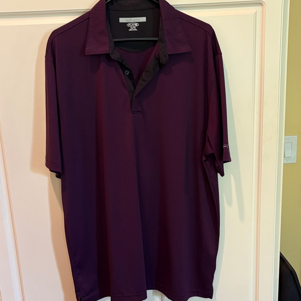 Greg Norman Collection Deep Plum Golf Polo